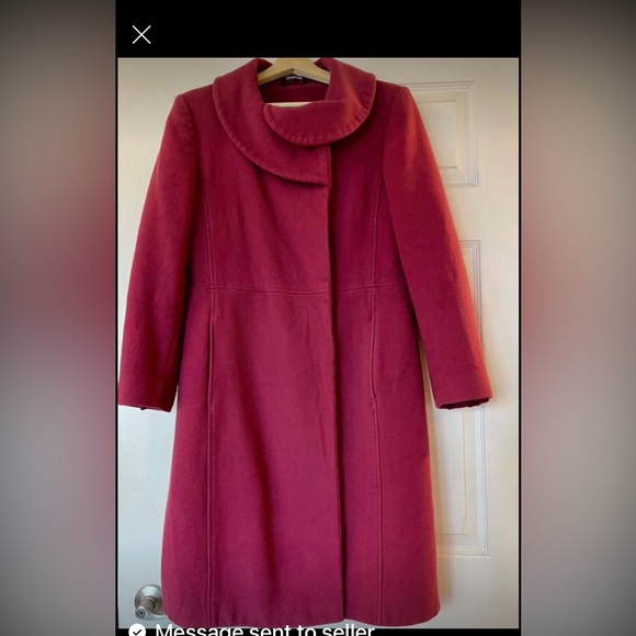 Magenta wool coat size 12 - Picture 1 of 4